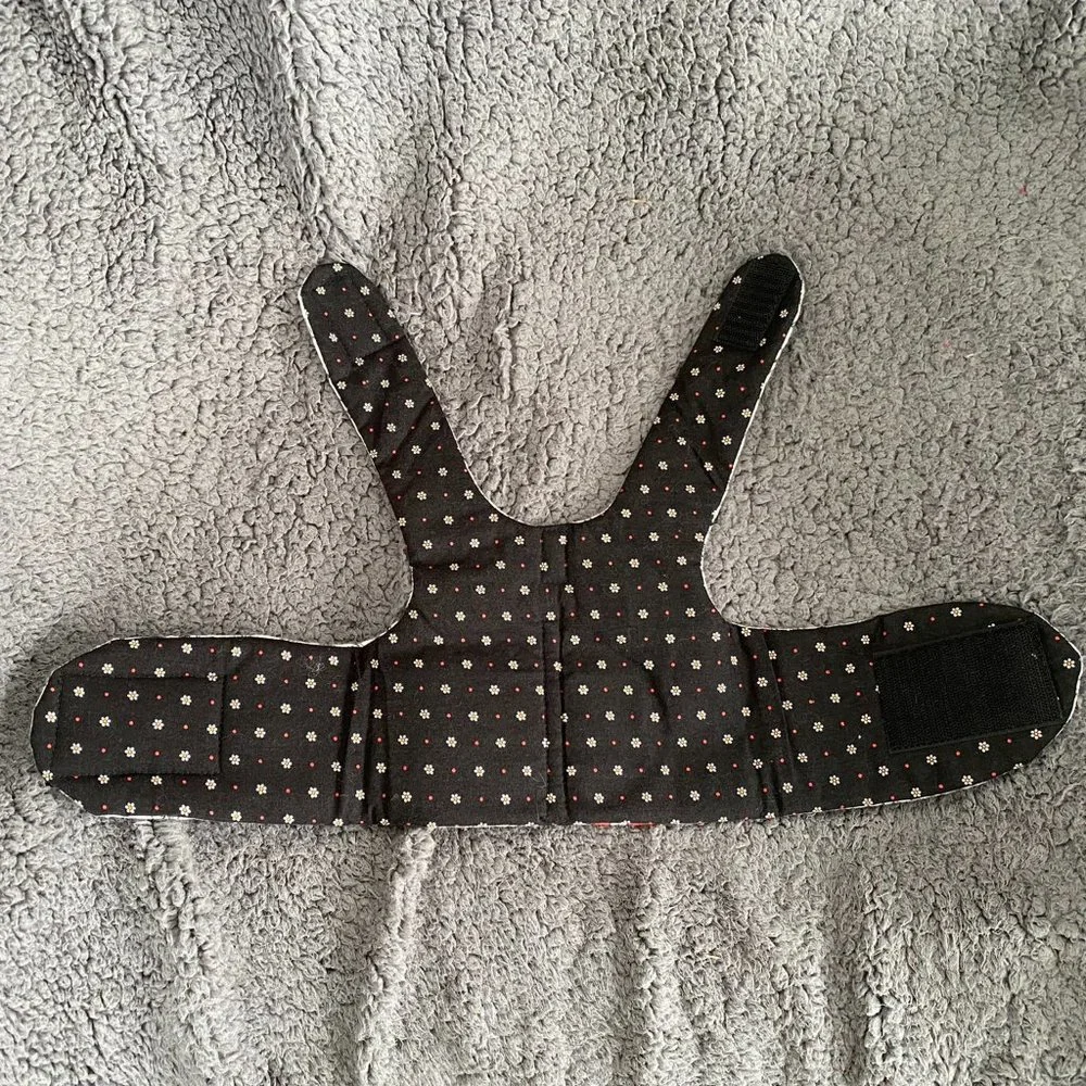 NEW- SMALL FLANNEL DOG HARNESS - handmade